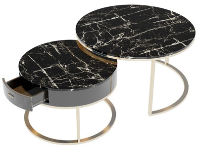 现代圆形茶几3d模型 现代圆形茶几