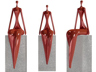 现代雕塑摆件组合