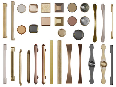 新中式拉手3d模型 新中式拉手