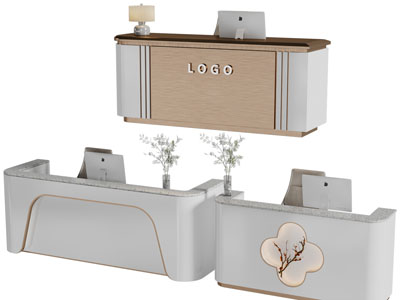新中式前台接待台