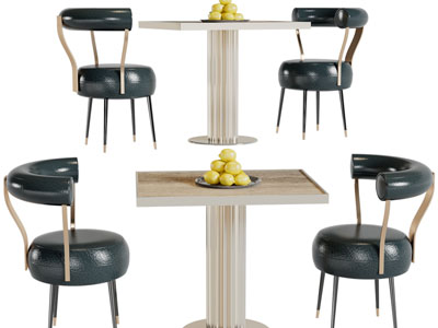 后现代休闲餐桌椅组合