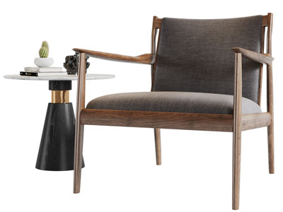 北欧实木休闲椅子