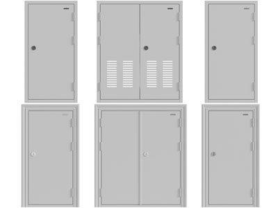 现代消防安全平开门