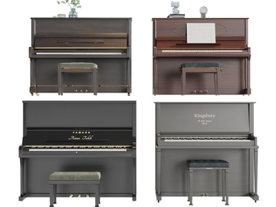 现代钢琴3d模型 现代钢琴
