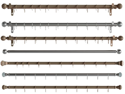 欧式窗帘杆3d模型 欧式窗帘杆