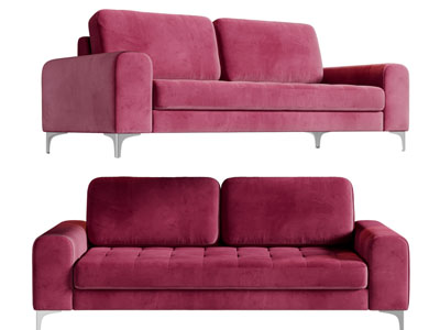 现代布艺双人沙发3d模型 现代布艺双人沙发