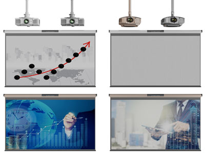 现代投影仪、幕布3d模型 现代投影仪、幕布