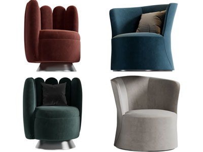 现代单人沙发3d模型 现代单人沙发