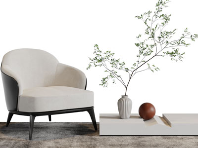 现代单人沙发3d模型 现代单人沙发