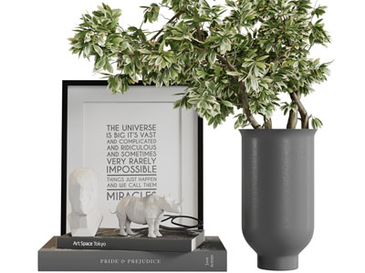 现代书籍花瓶摆件