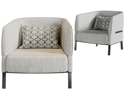 现代单人沙发3d模型 现代单人沙发