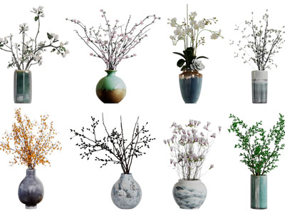 新中式花瓶花卉