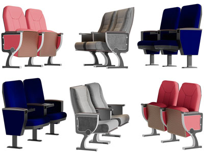 现代礼堂椅、影院椅、排椅