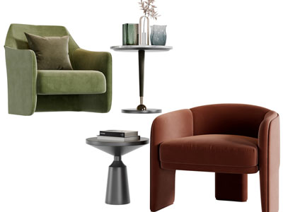 现代单人沙发3d模型 现代单人沙发