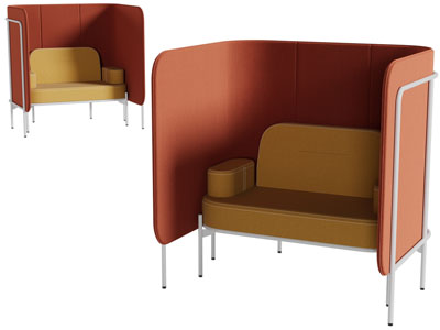 现代高靠背卡座