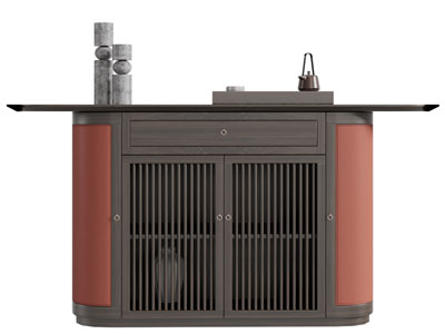 新中式餐边柜3d模型 新中式餐边柜