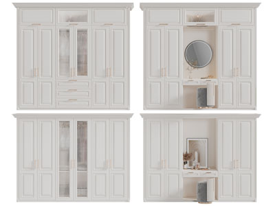 欧式衣柜、梳妆台3d模型 欧式衣柜、梳妆台