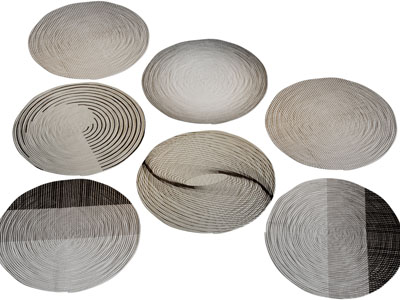 侘寂风圆形地毯