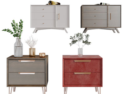 现代床头柜
