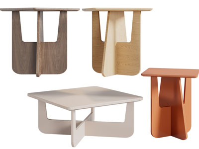 现代方形茶几3d模型 现代方形茶几