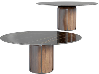 现代圆形茶几3d模型 现代圆形茶几