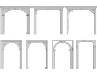 欧式拱门3d模型 欧式拱门