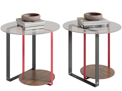 现代玻璃面茶几3d模型 现代玻璃面茶几