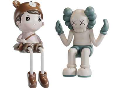 现代卡通娃娃摆件组合