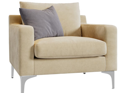 现代单人沙发3d模型 现代单人沙发