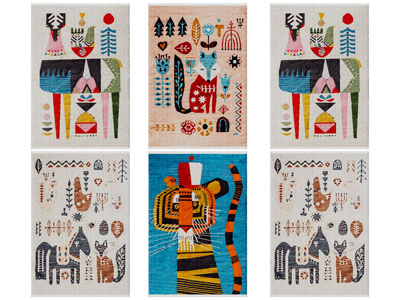 现代儿童卡通图案的地毯