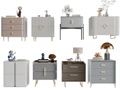 现代床头柜