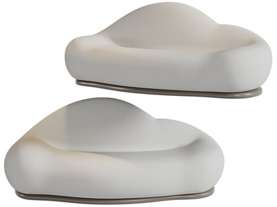 侘寂风双人沙发3d模型 侘寂风双人沙发