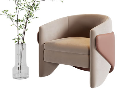 现代单人沙发3d模型 现代单人沙发