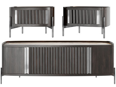 现代实木电视柜3d模型 现代实木电视柜