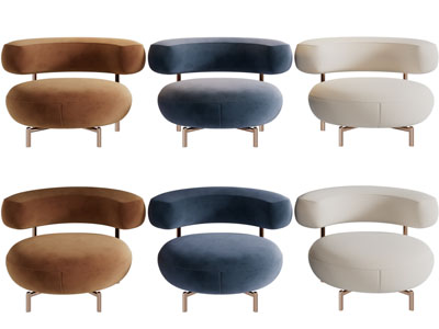 现代轻奢单人沙发3d模型 现代轻奢单人沙发