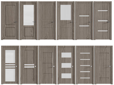 现代实木平开门