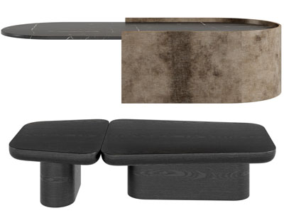 后现代异形茶几3d模型 后现代异形茶几