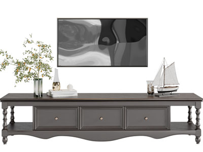 简欧电视柜、电视机