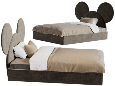 现代儿童卡通床头单人床