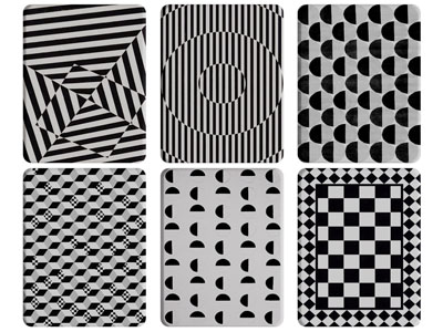 现代黑白几何图案地毯