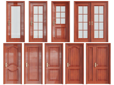 现代实木平开门