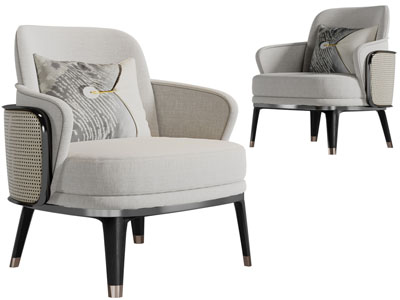 侘寂风单人沙发3d模型 侘寂风单人沙发