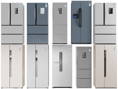 现代双开门电冰箱