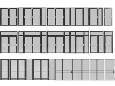现代双扇平开门