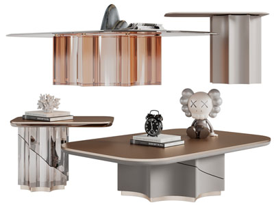 现代茶几3d模型 现代茶几