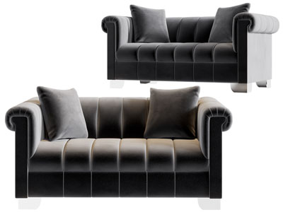 现代双人沙发3d模型 现代双人沙发