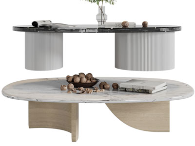 现代茶几3d模型 现代茶几