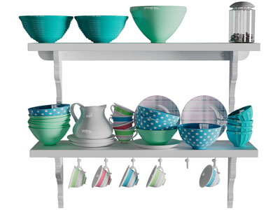 现代碗盘、茶具杯子