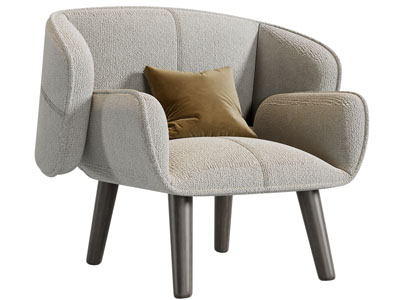 现代单人沙发3d模型 现代单人沙发