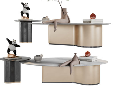 现代茶几3d模型 现代茶几